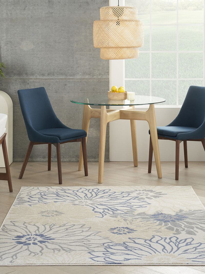 Passion PSN17 Ivory/Gray/Blue 8' x 10' Rug