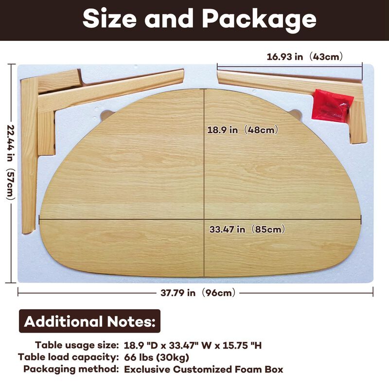 FIRMINANA Small Oval Coffee Table Mid Century Modern for Living Room Center Minimalist Display Coffe Table,Nature Wood,18.9"" D