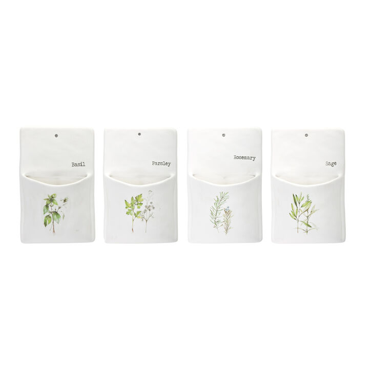 Wall Pocket (Set of 4) &ndash; Decorative Hanging Storage for Home Organization and Decor