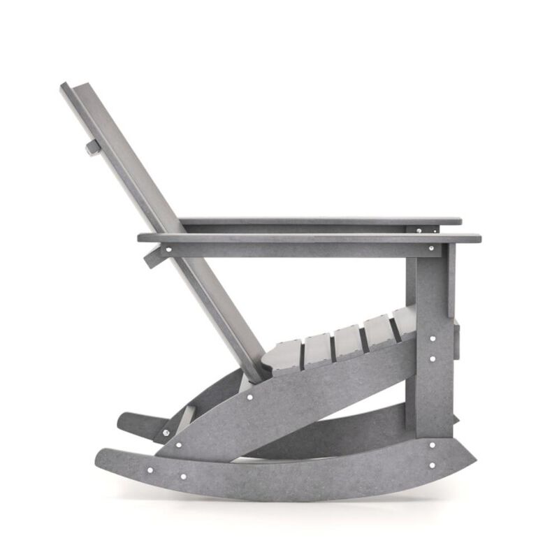 Hivvago Adirondack Rocking Chair with Curved Back for Balcony