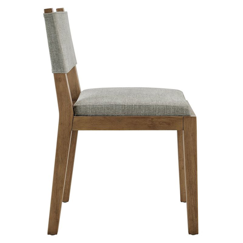 Calder Fabric Upholstered Wood Armless Dining Chair image number 3