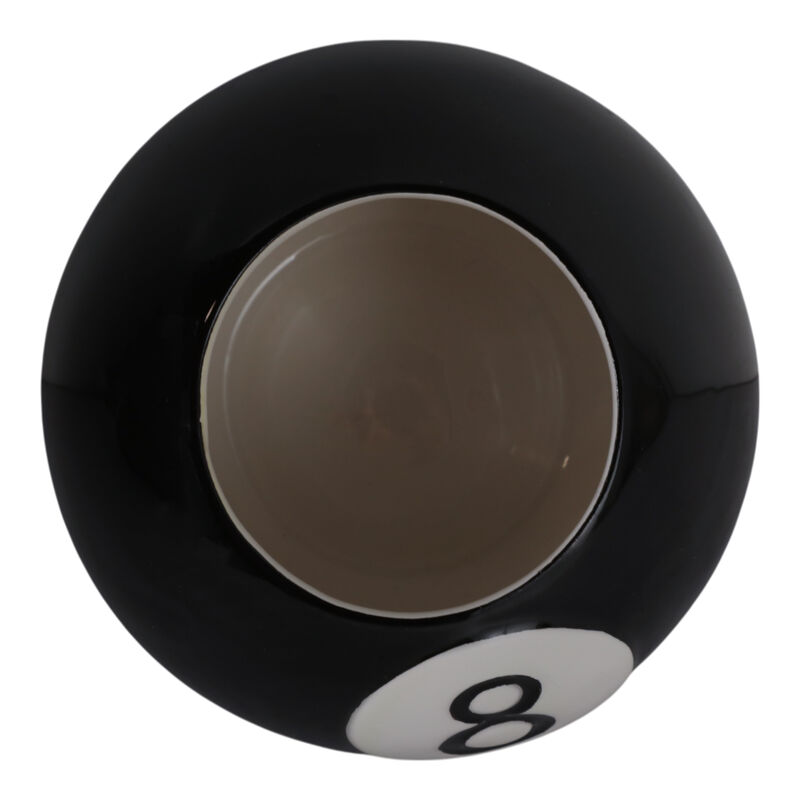 4" 8-ball Pencil Cup, Black/white image number 5