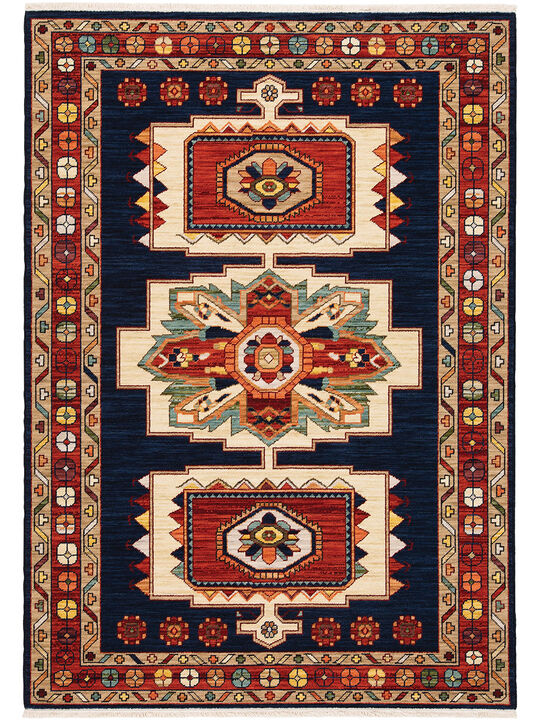 Lilihan 3'3" x 5' Blue Rug