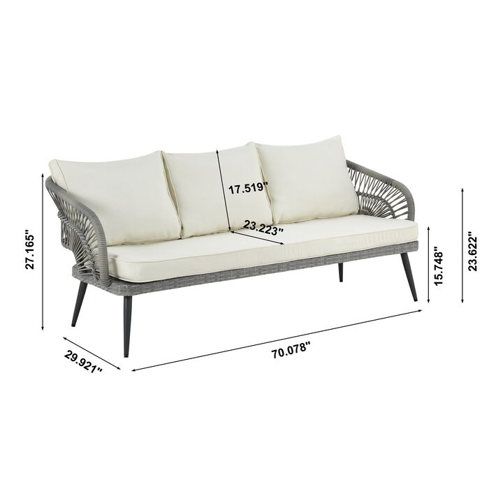 Riviera Cream Sofa Patio Set