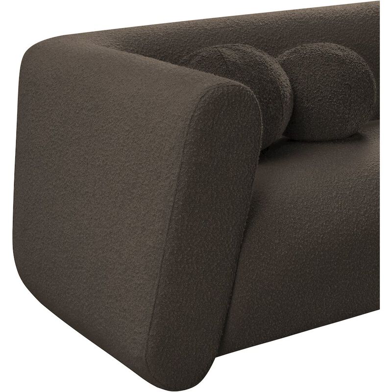 Meridian Furniture Abbington Brown Boucle Fabric Loveseat