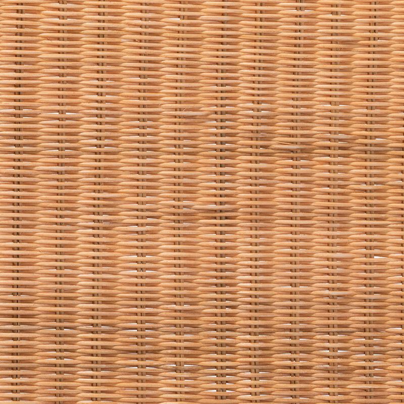 bali & pari Felician Natural Rattan Standalone Headboard - Handwoven Wicker Panel Headboard with Scalloped Fan Motif, Queen image number 4
