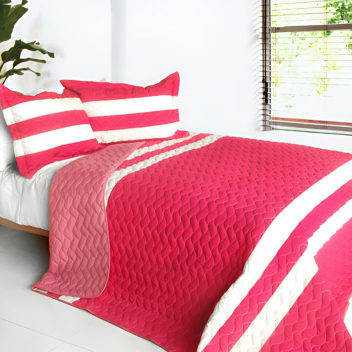 3-Piece Patchwork Quilt Set with Matching Pillow Shams