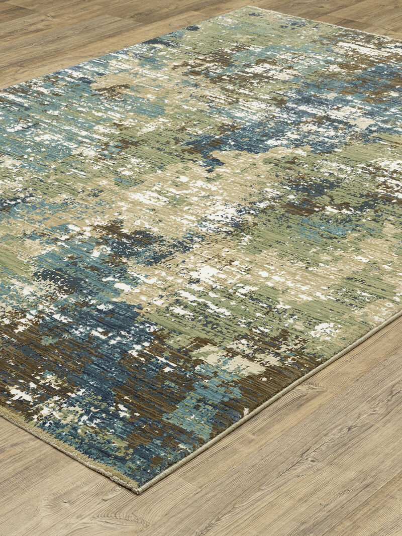 Reed 5'3" x 7'6" Blue Rug image number 1