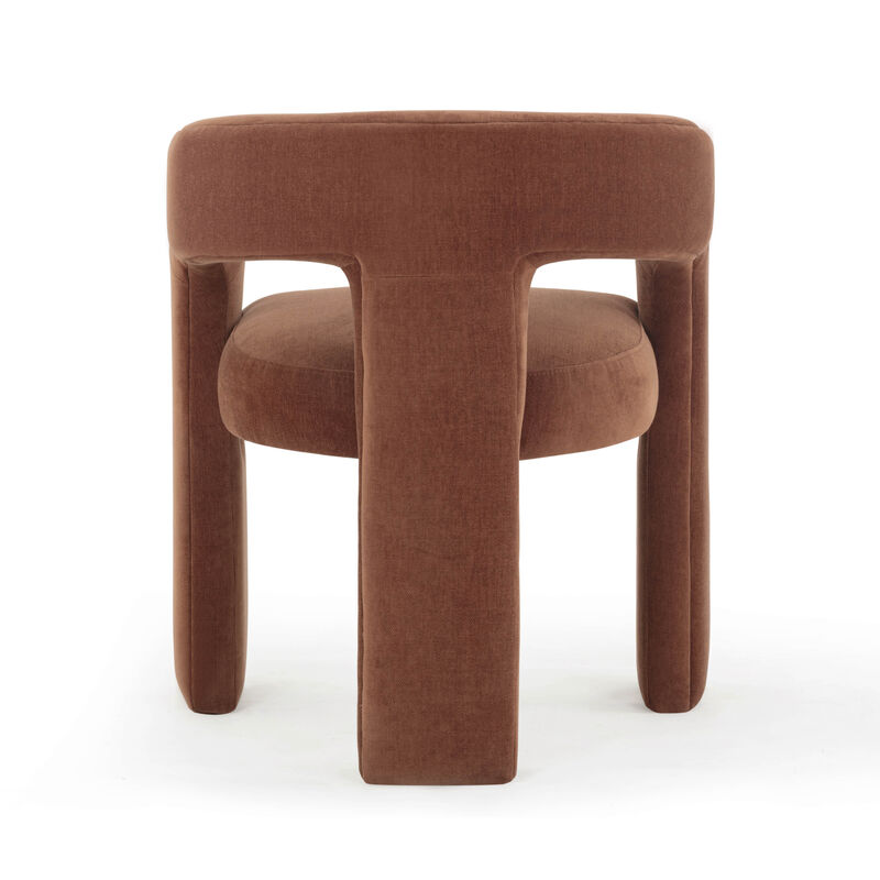 Malone Taupe Performance Chenille Dining Chair image number 4