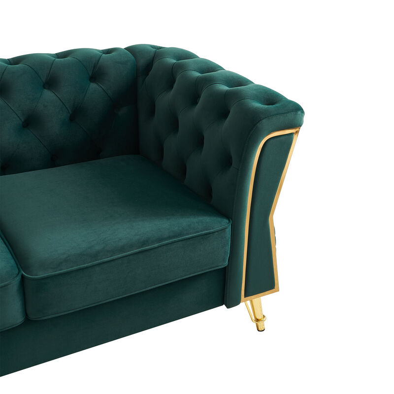 Marpwo Tufted Velvet Sofa image number 3