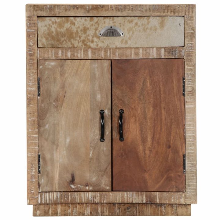 vidaXL Sideboard 23.6"x11.8"x29.5" Solid Mango Wood