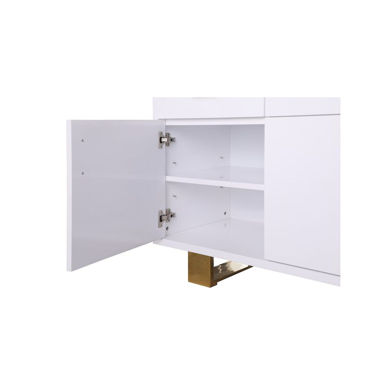 Meridian Furniture Excel White Lacquer Sideboard/Buffet