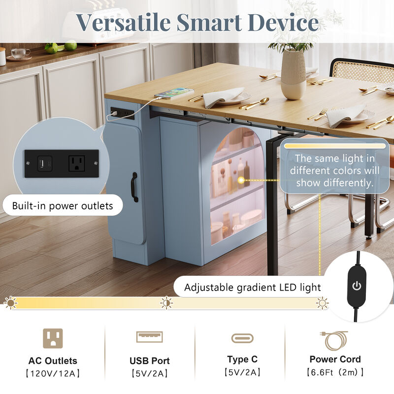 Merax Modern Extendable Dining Table: Versatile & Smart