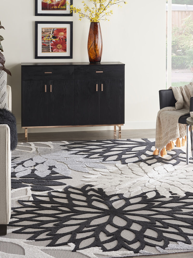 Aloha ALH05 Black/White 6' x 9' Rug
