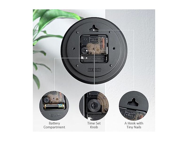 Stereoscopic Wall Clock 12 Inch Silent Non Ticking Easy Read Battery Operated image number 2