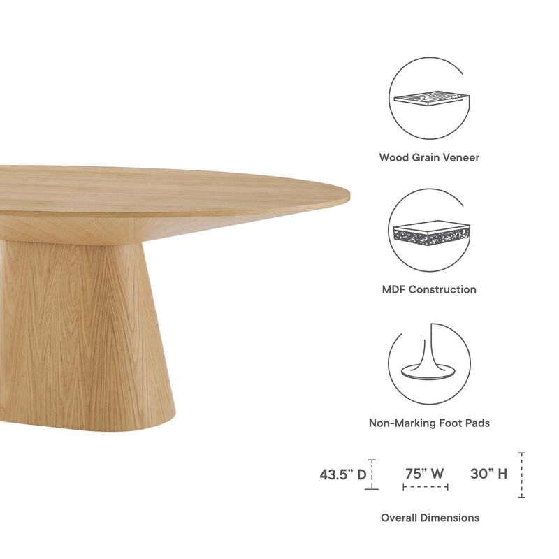 Modway - Provision 47" Round Dining Table Oak