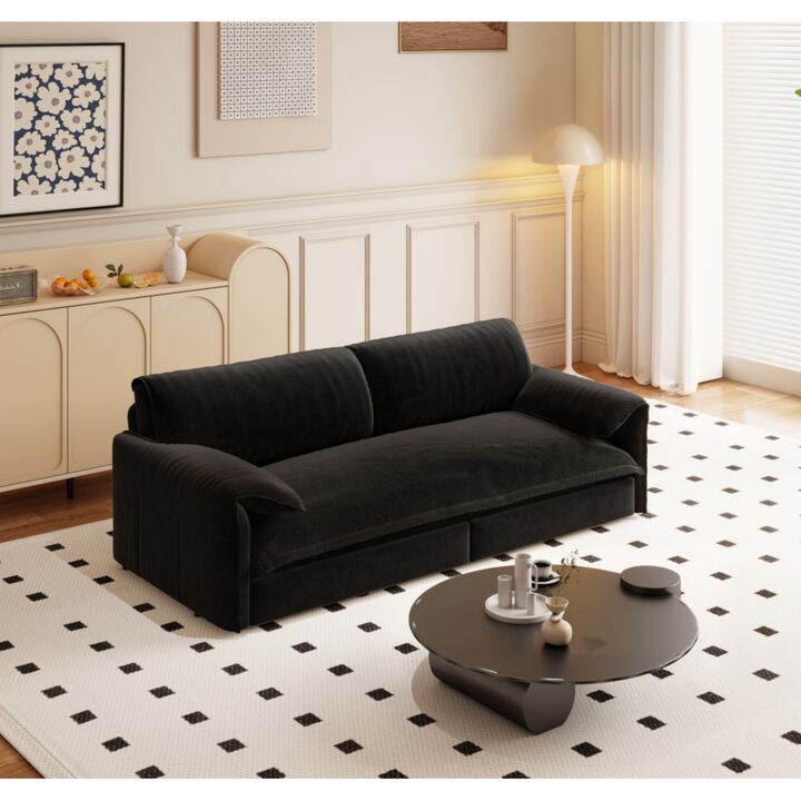 Lescet Velvet Pull‑Out Sleeper Sofa Bed
