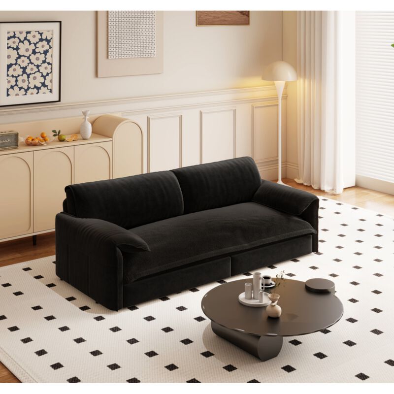 Lescet Velvet Pull‑Out Sleeper Sofa Bed image number 1
