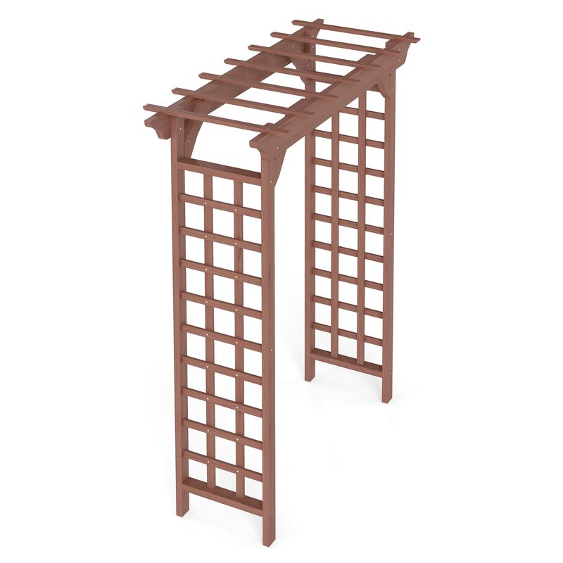Wooden Wedding Arch, Wood Trellis for Plant Climbing, Christmas Decor Pergola for Garden Backyard image number 0