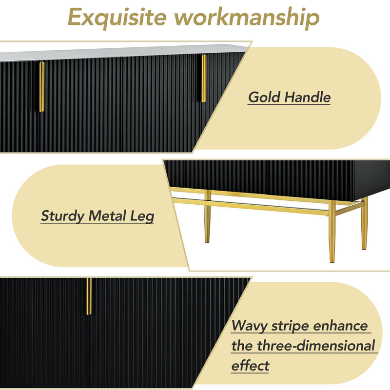 Merax Modern Elegant 4-door Sideboard Buffet Cabinet