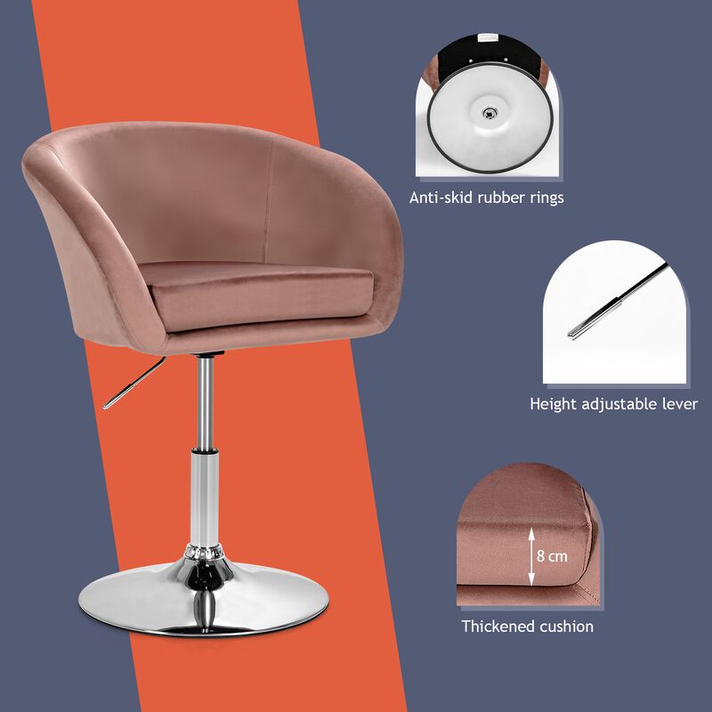 360-Degree Swivel Accent Chair with Round-Back
