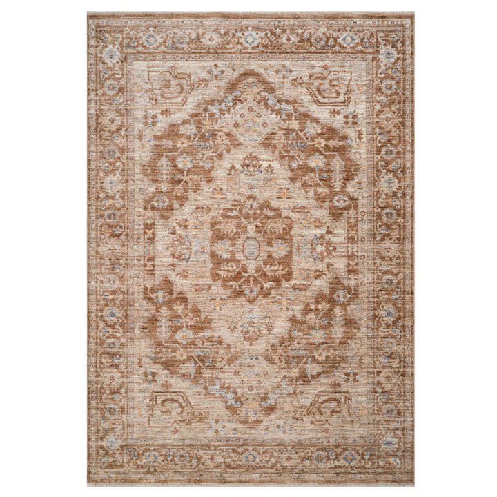 HomeRoots Floral Medallion Runner Rug With Fringe