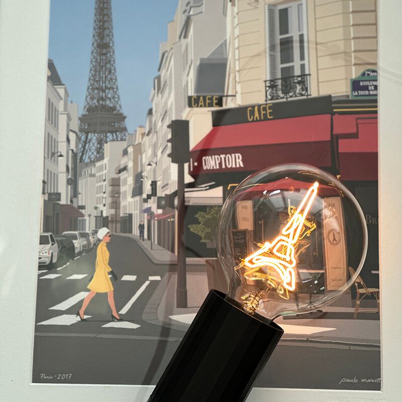 Bulb EIFFEL TOWER Amber with Base Table Lamp PORTABLE Pop image number 4