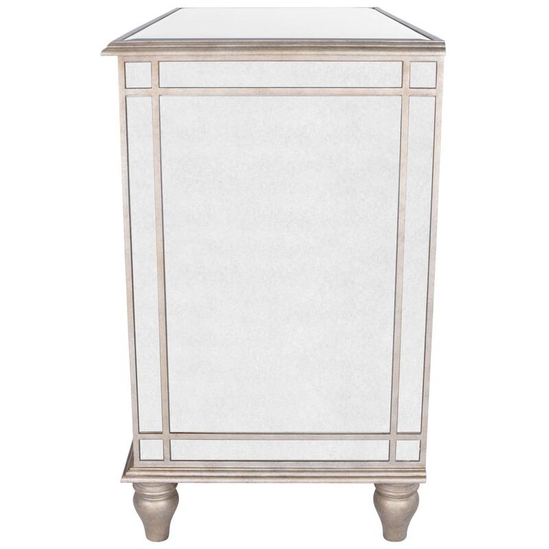 Butler Specialty Laflin Mirrored Console Chest, Silver
