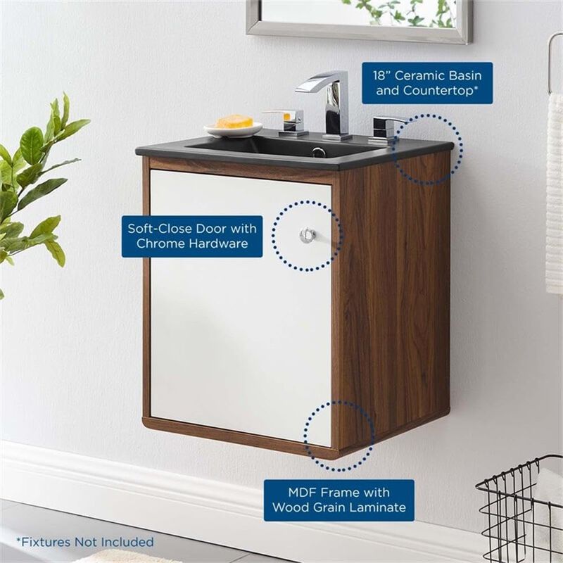 Transmit 18" Wall-Mount Bathroom Vanity image number 9
