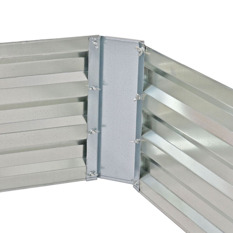 4 x2 ft (1.2x0.6 m) Galvanized Steel Rectangle-Shaped Raised Garden Bed