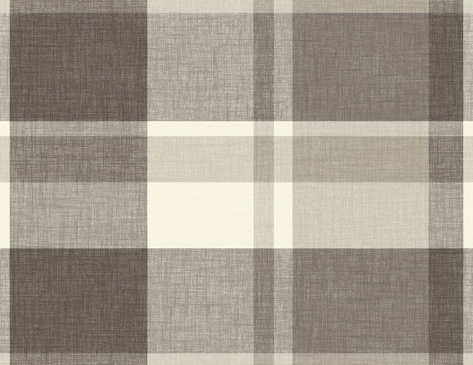 Madaket Charcoal Plaid Wallpaper (Set of 2)