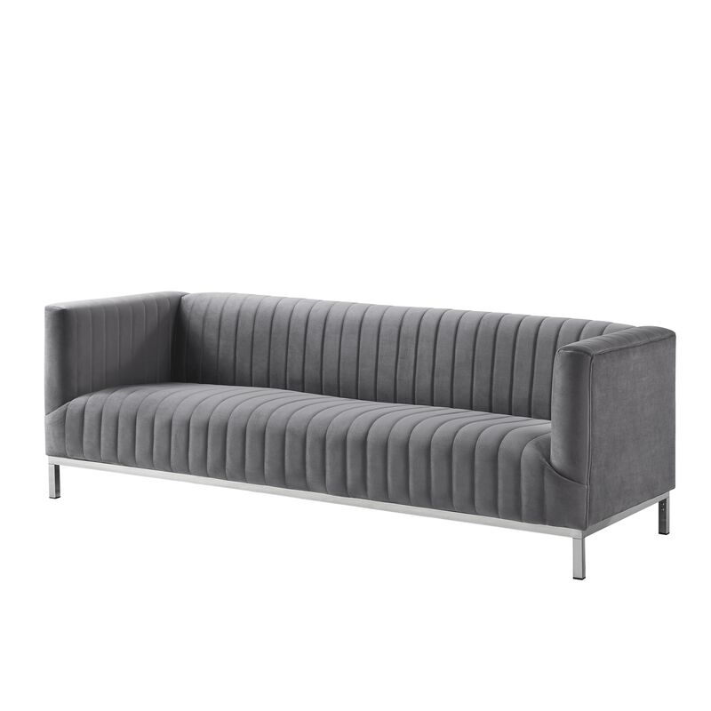 Inspired Home Jay Velvet Sofa