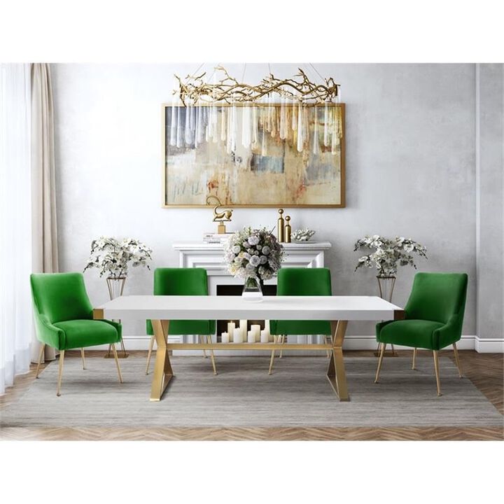 Casafoyer Beatrix Green Velvet Side Chair