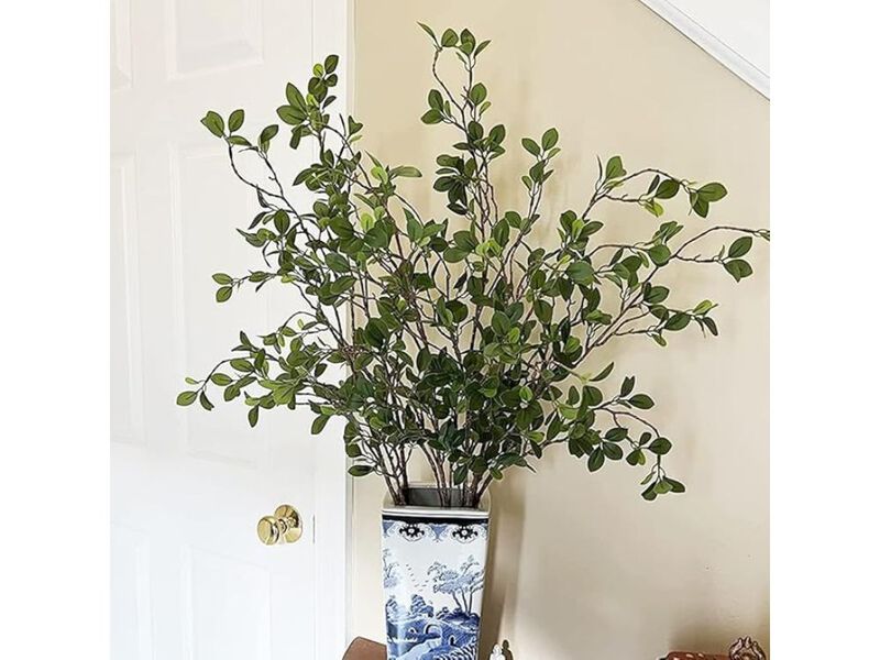 3 Piece Green Artificial Greenery Stems Vase Filler Branches image number 1