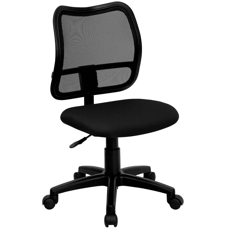 Flash Furniture Alber Mid-Back Black Mesh Swivel Task Office Chair image number 0