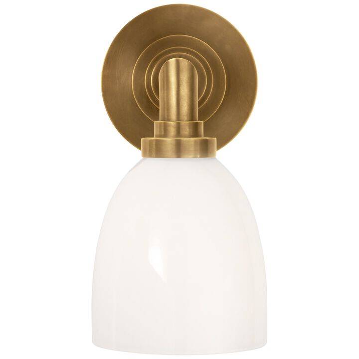 Wilton Double Bath Light in Antique Brass