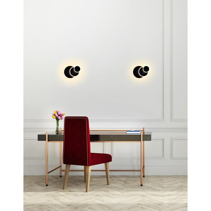 Private I LED Sconce With Matte Black Finish