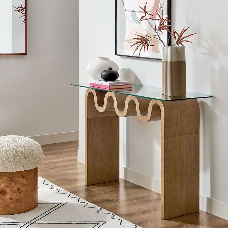 Ondine Glass Top 50" Console Table image number 7