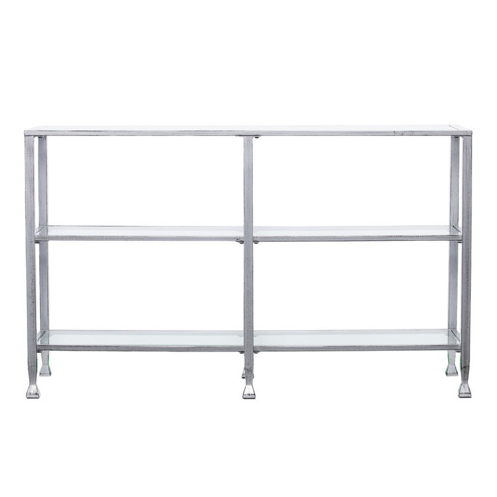 Jaymes Metal/Glass 3-Tier Console