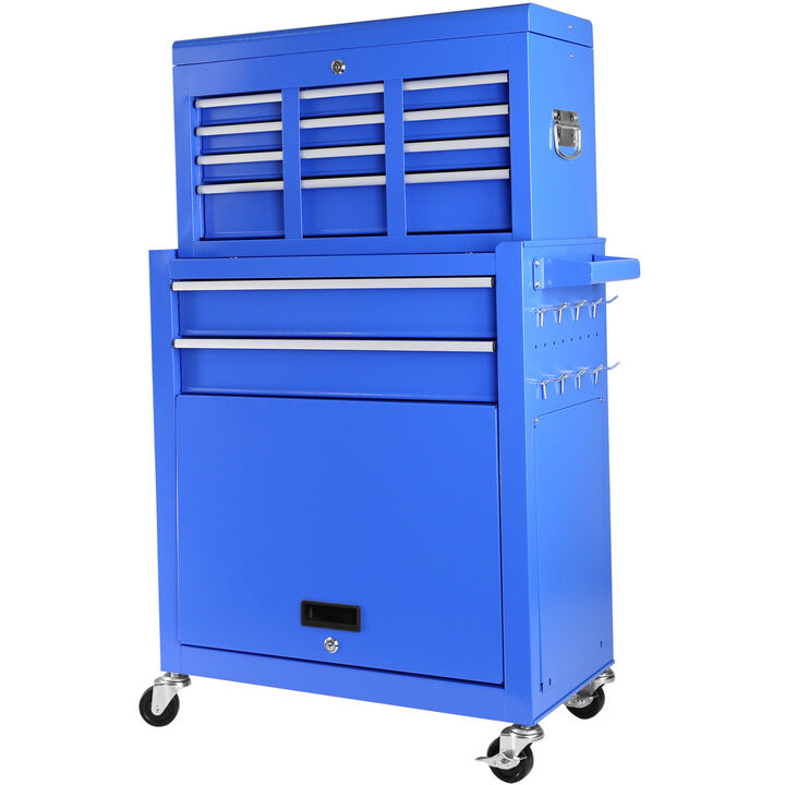 ELEMENT ACE High Capacity Rolling Tool Chest with 8 Drawers Detachable Lockable Tool Cabinet Mobile Storage Organizer for Garage Workshop Warehouse Use