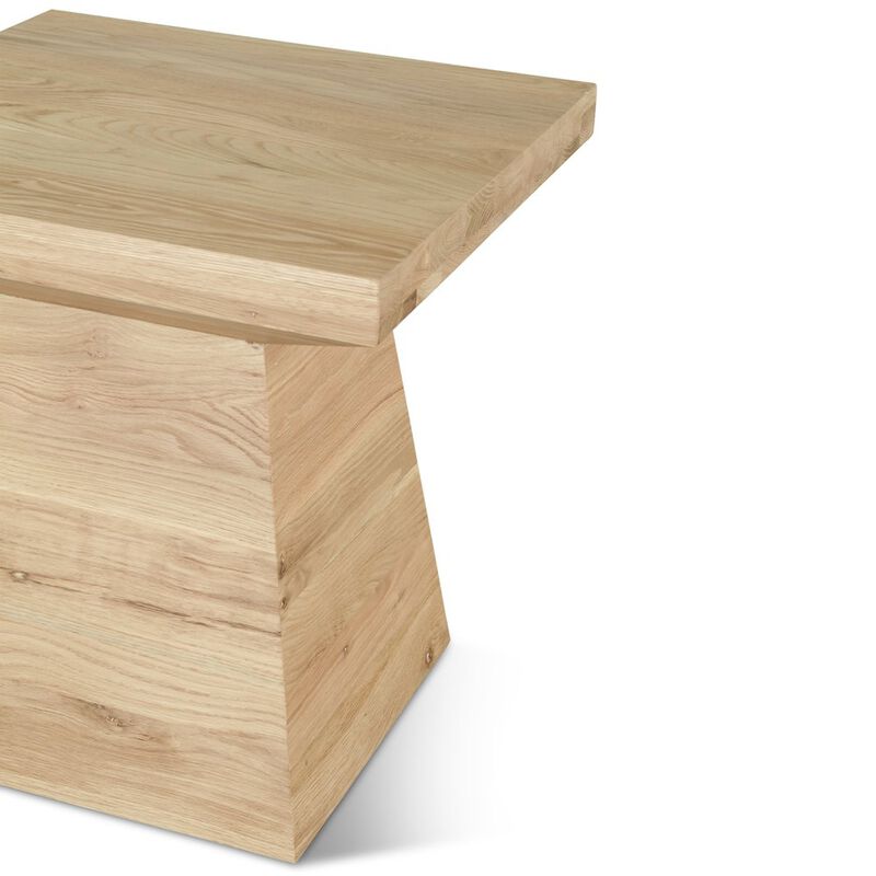 World Interiors Incus 24" Side Table in Oak image number 1
