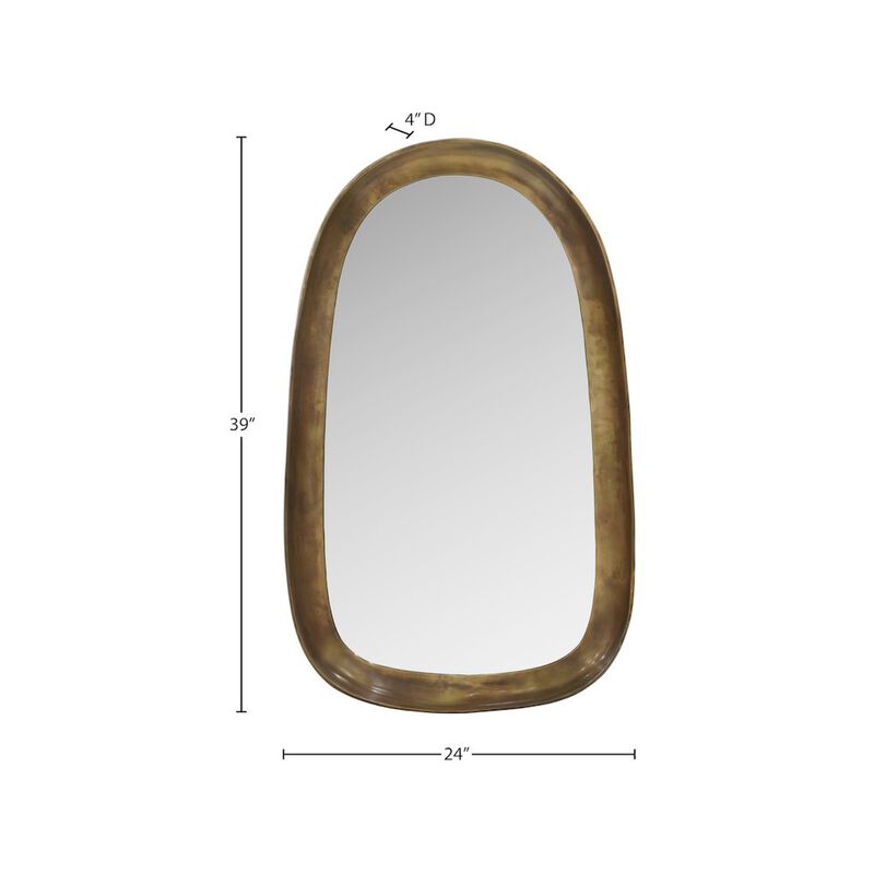 Meridian Furniture Auberge Brass Mirror