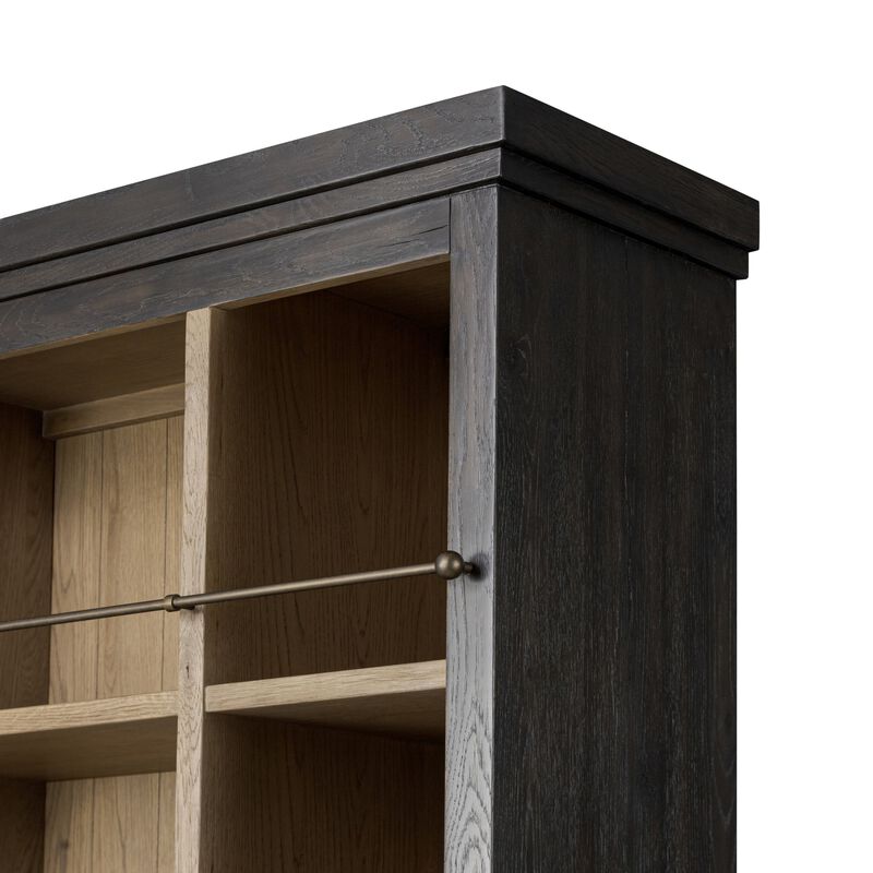 Alistair Smoked Black Bookcase