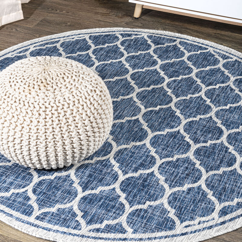 Trebol Moroccan Trellis Textured Weave Area Rug