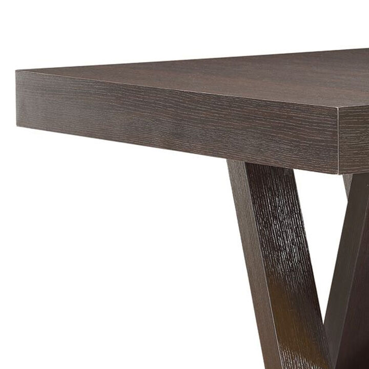 Modern Style Wooden Counter Height Table, Brown-Benzara
