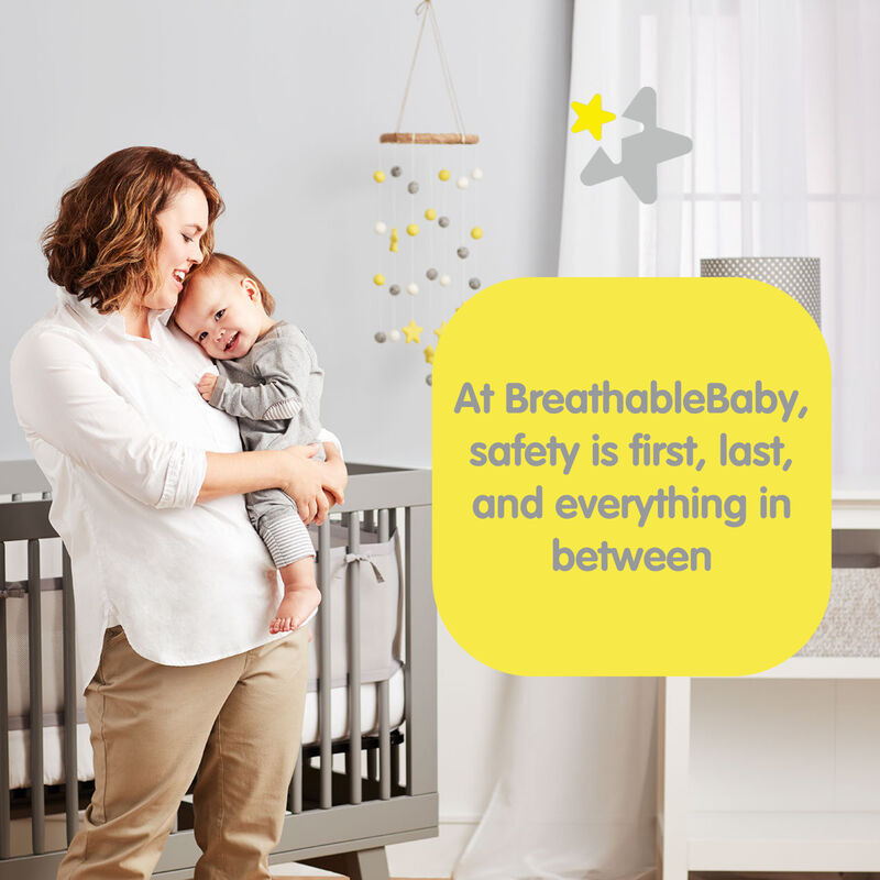 Breathable Mesh Crib Liner — Classic Collection — Fits Full-Size Solid End Cribs Only