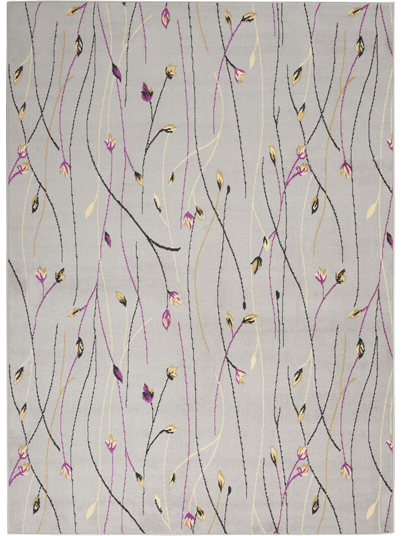 Grafix GRF15 Gray 5'3" x 7'3" Rug