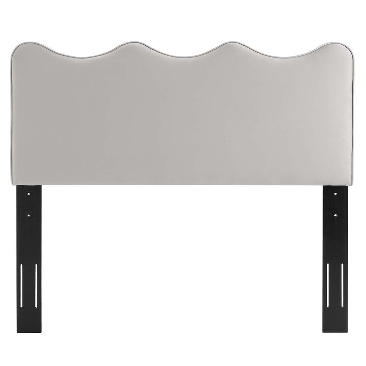 Modway Athena Performance Velvet King/California King Headboard in Light Gray
