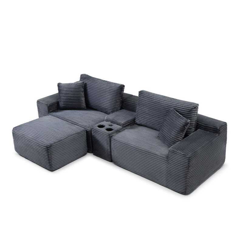 Snogla Sectional Sofa with Cup Holders image number 7