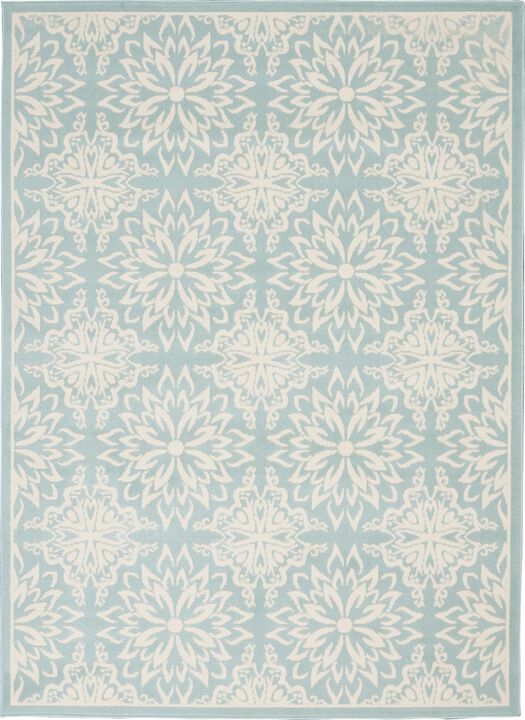 HomeRoots Floral Medallion Power Loom Area Rug